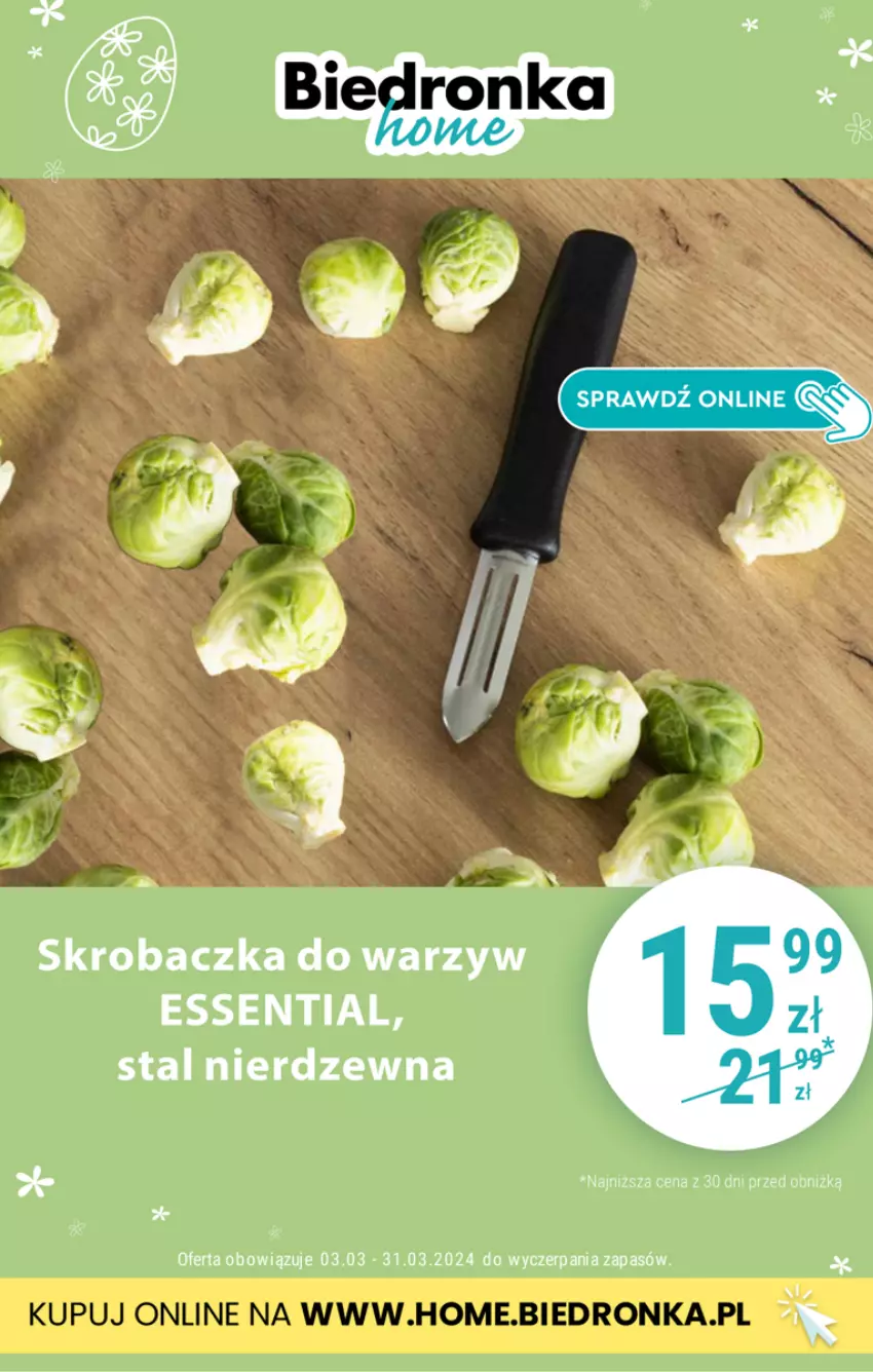 Gazetka promocyjna Biedronka - Biedronka Home Wielkanoc - ważna 10.03 do 31.03.2024 - strona 22 - produkty: Skrobaczka