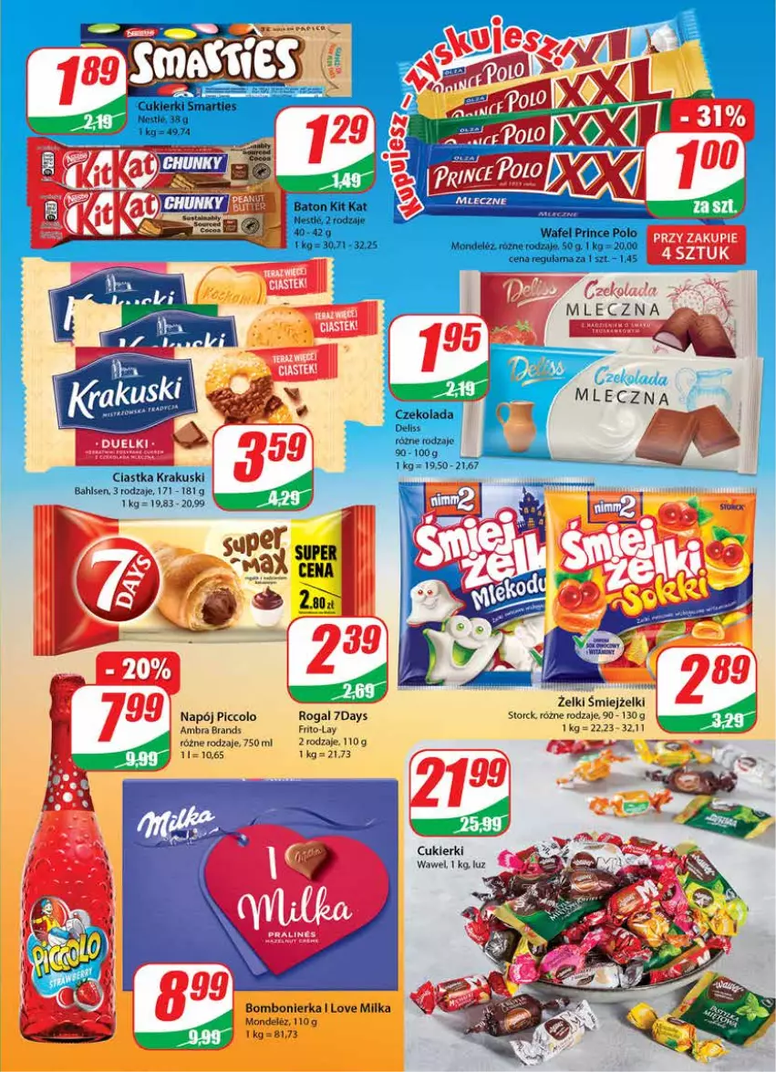 Gazetka promocyjna Dino - Gazetka - ważna 30.06 do 06.07.2021 - strona 3 - produkty: Cukier, Cukierki, Milka, Napój, Rogal, Wawel