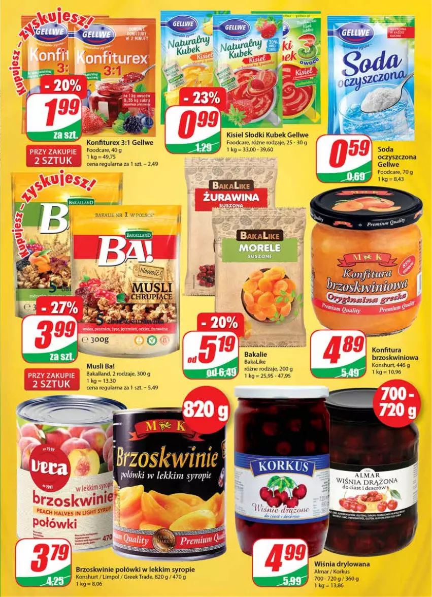 Gazetka promocyjna Dino - Gazetka - ważna 30.06 do 06.07.2021 - strona 5 - produkty: Ba!, Bakalland, Brzoskwinie, Deser, Gres, Kisiel, Konfitura, Kubek, Mus, Ser, Syrop