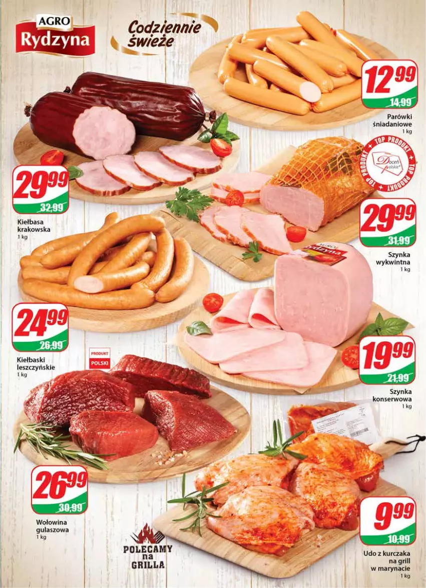 Gazetka promocyjna Dino - Gazetka - ważna 30.06 do 06.07.2021 - strona 9 - produkty: Danio, Grill, Kiełbasa, Kiełbasa krakowska, Kurczak, Parówki, Ser, Szynka, Szynka konserwowa, Udo z kurczaka, Wołowina