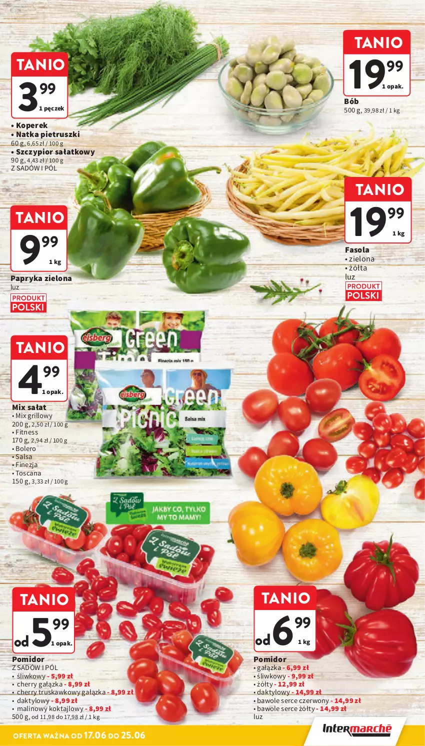 Gazetka promocyjna Intermarche - Gazetka promocyjna - ważna 17.06 do 25.06.2025 - strona 13 - produkty: Fa, Fasola, Grill, Natka pietruszki, Papryka, Sałat, Salsa, Ser