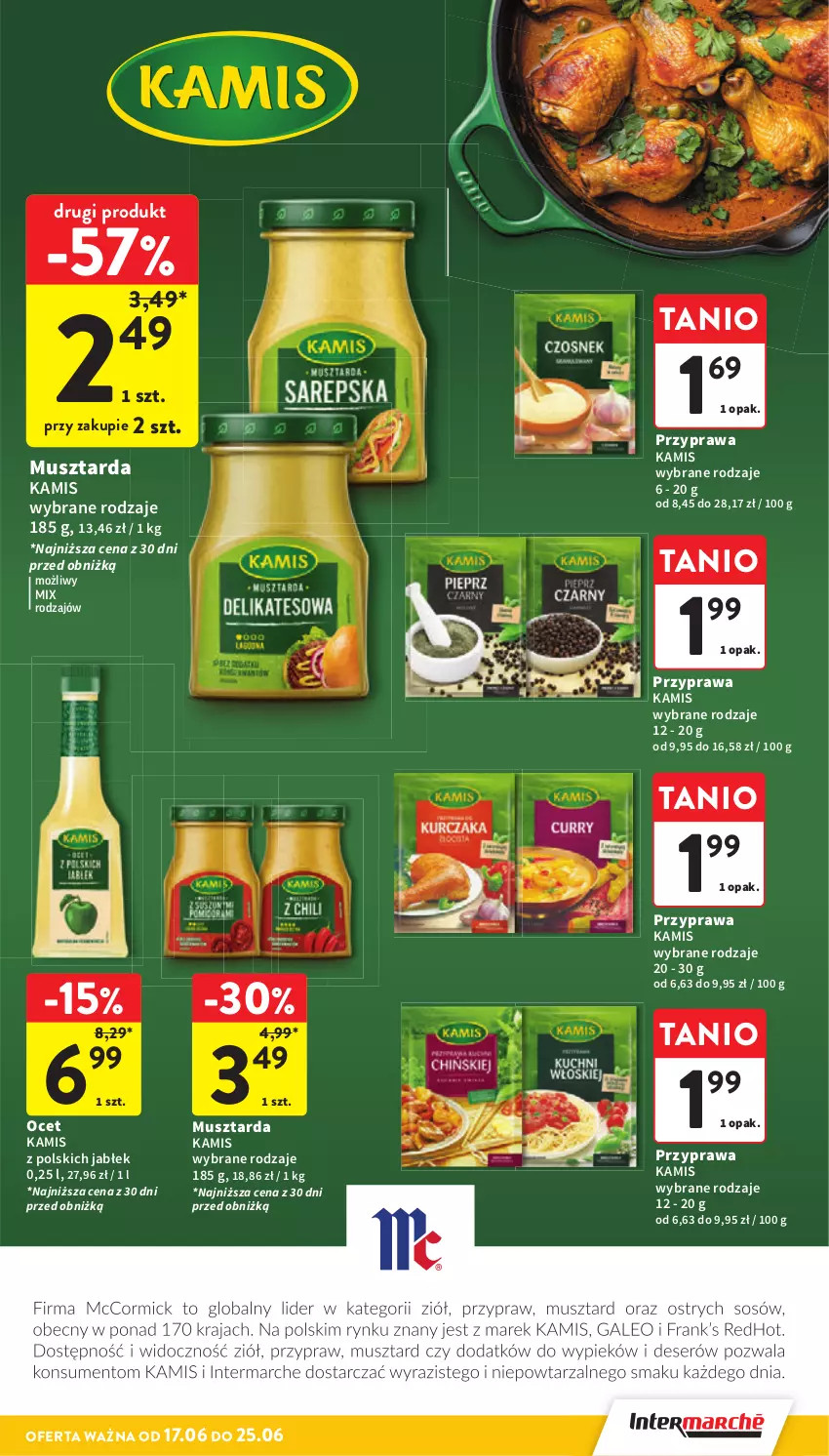 Gazetka promocyjna Intermarche - Gazetka promocyjna - ważna 17.06 do 25.06.2025 - strona 19 - produkty: Kamis, Mus, Musztarda, Ocet