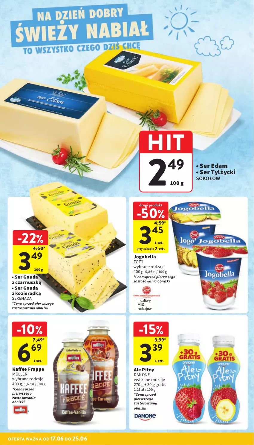 Gazetka promocyjna Intermarche - Gazetka promocyjna - ważna 17.06 do 25.06.2025 - strona 30 - produkty: Bell, Bella, Danone, Gra, Jogobella, Müller, Ser, Sok, Sokołów, Zott