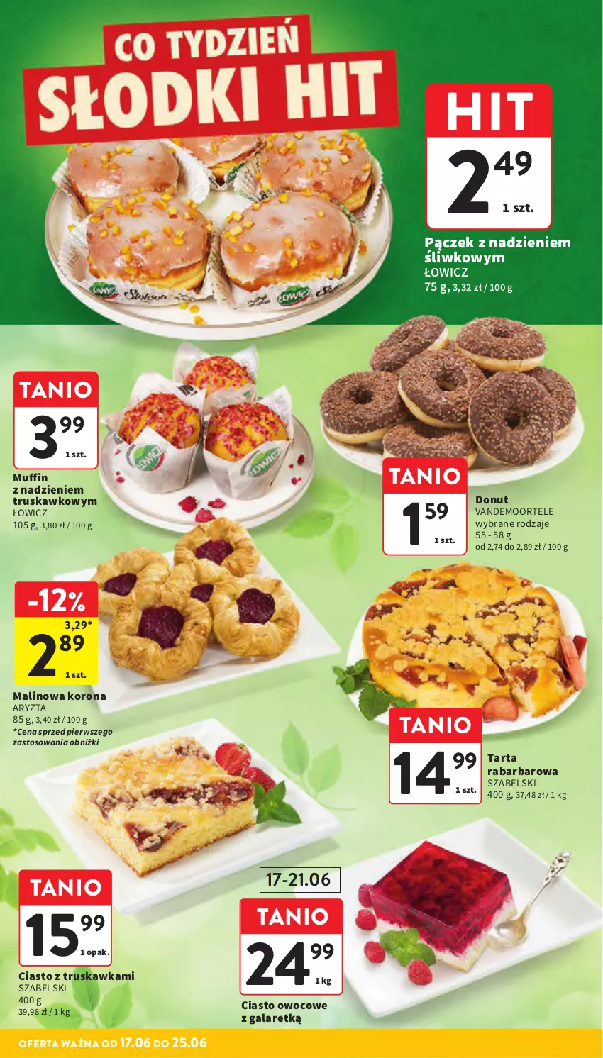 Gazetka promocyjna Intermarche - Gazetka promocyjna - ważna 17.06 do 25.06.2025 - strona 34 - produkty: Donut, Tarta