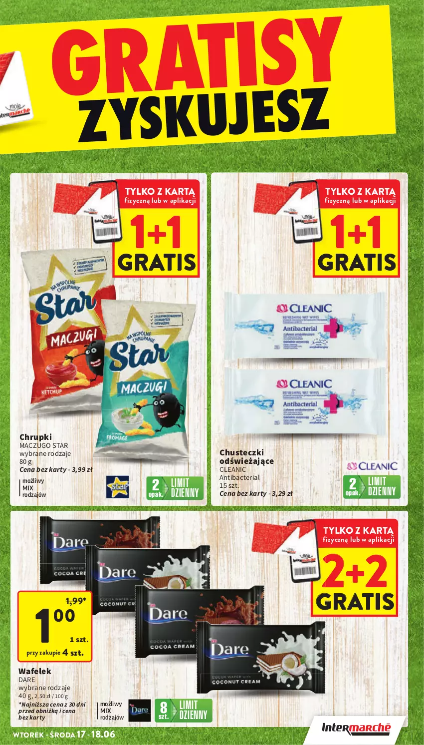 Gazetka promocyjna Intermarche - Gazetka promocyjna - ważna 17.06 do 25.06.2025 - strona 5 - produkty: Chrupki, Chusteczki, Cleanic, Gra, Wafelek