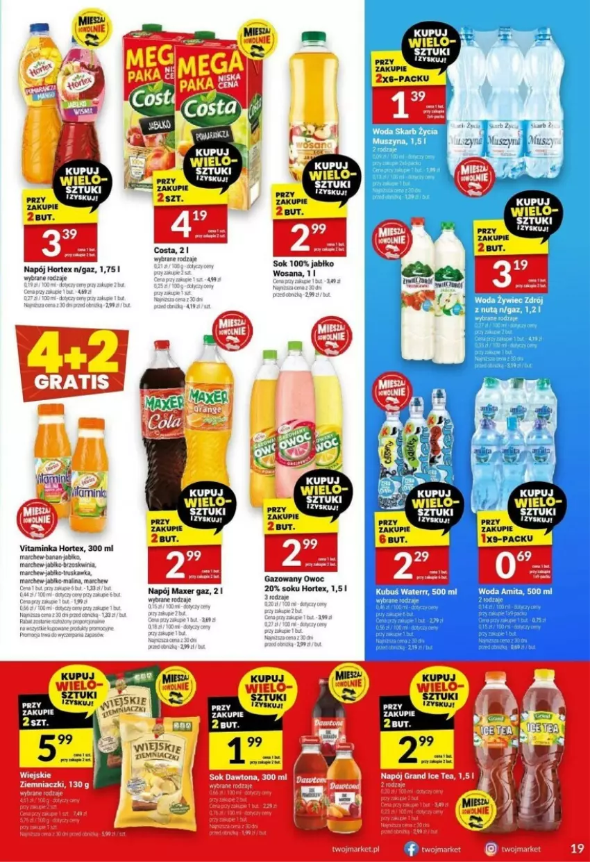 Gazetka promocyjna Twoj Market - ważna 02.01 do 07.01.2025 - strona 11 - produkty: Hortex, Inka, Kubuś, Maxer, Mus, Napój, Obraz, Por, Sok, Szyna, Woda, Wosana