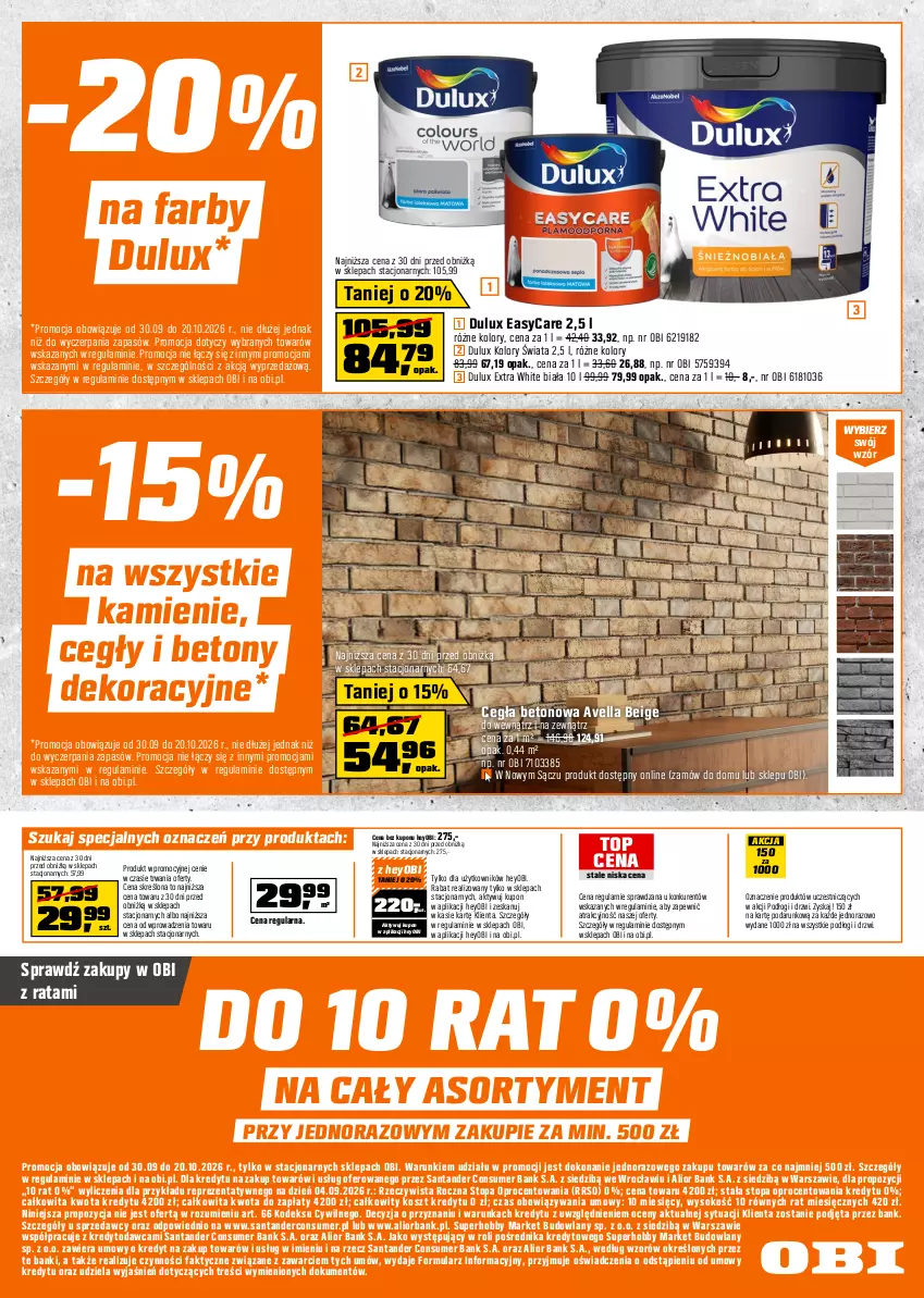 Gazetka promocyjna Obi - Gazetka OBI - ważna 30.09 do 20.10.2026 - strona 12 - produkty: Drzwi, Dulux, Fa, Hobby, Kosz, Sok, Sprzedawcy, Top