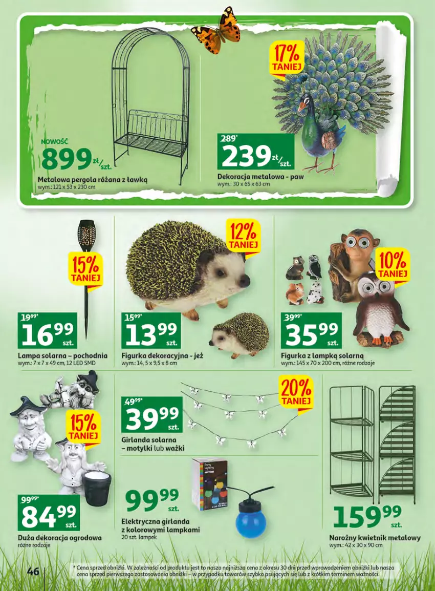 Gazetka promocyjna Auchan - Gazetka Wielkie majowe odkrycia cenowe Hipermarket Auchan - ważna 27.04 do 02.05.2023 - strona 46 - produkty: Fa, Girlanda, Kwietnik, Lampa, O nas, Por, Róża