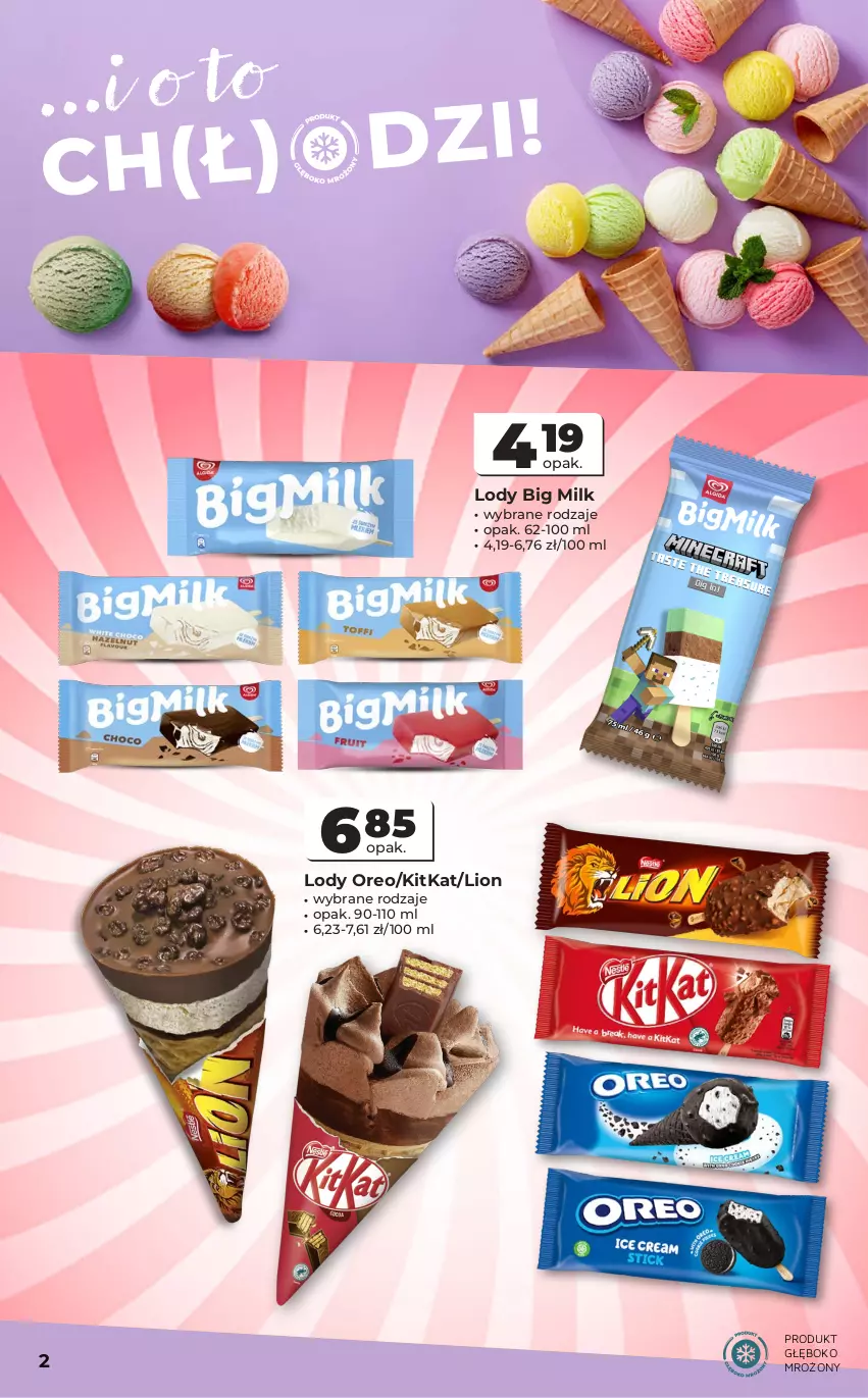 Gazetka promocyjna Odido - Gazetka Odido - ważna 05.08 do 19.08.2026 - strona 2 - produkty: Big Milk, Lion, Lody, Oreo