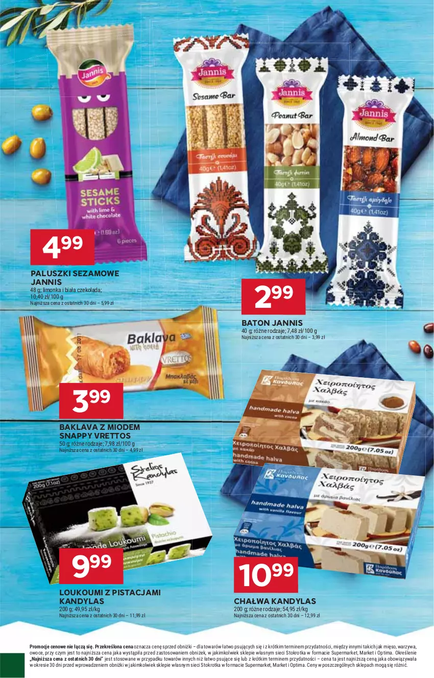 Gazetka promocyjna Stokrotka - Supermarket - ważna 14.05 do 20.05.2026 - strona 26 - produkty: Baton, Chałwa, Czekolada, Limonka, Mięso, Optima, Owoce, Sezam, Warzywa