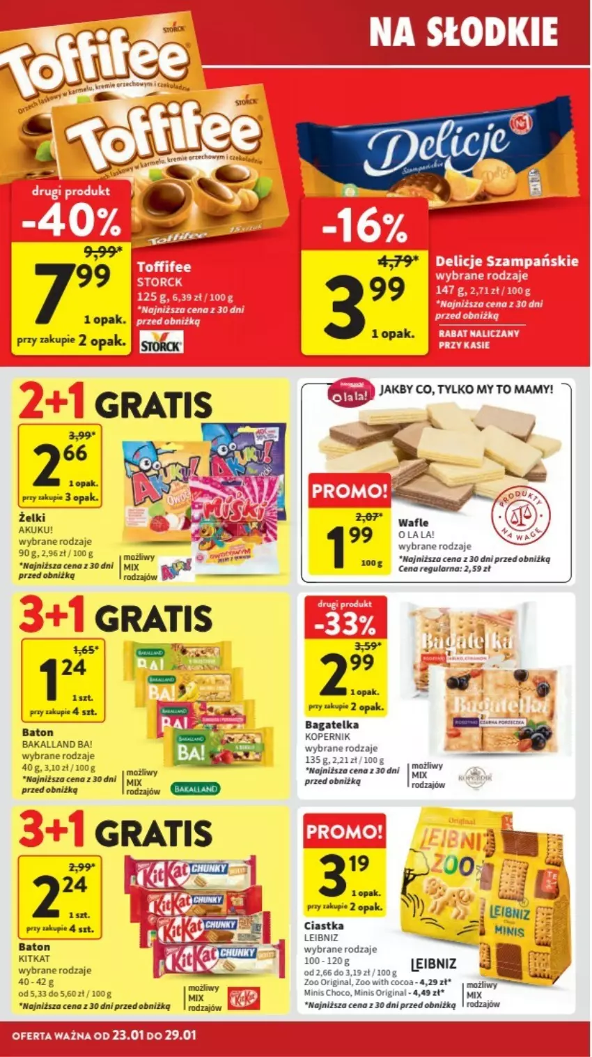 Gazetka promocyjna Intermarche - ważna 23.01 do 29.01.2025 - strona 15 - produkty: Ba!, Bakalland, Baton, Ciastka, Gin, Gra