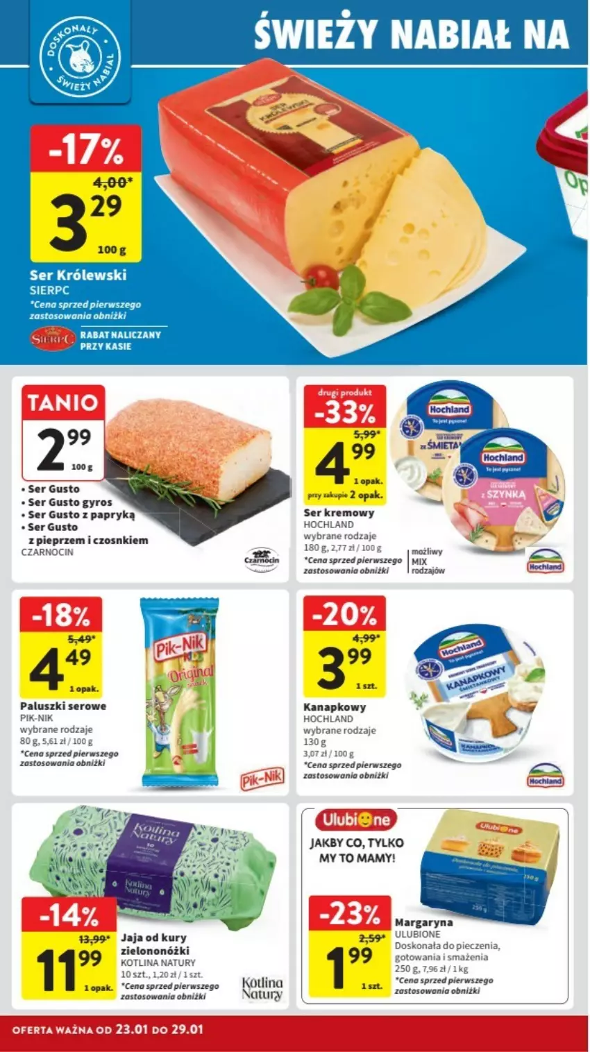 Gazetka promocyjna Intermarche - ważna 23.01 do 29.01.2025 - strona 8 - produkty: Chia, Gyros, Hochland, Jaja, Kotlin, Królewski, Margaryna, Piec, Pieprz, Ser