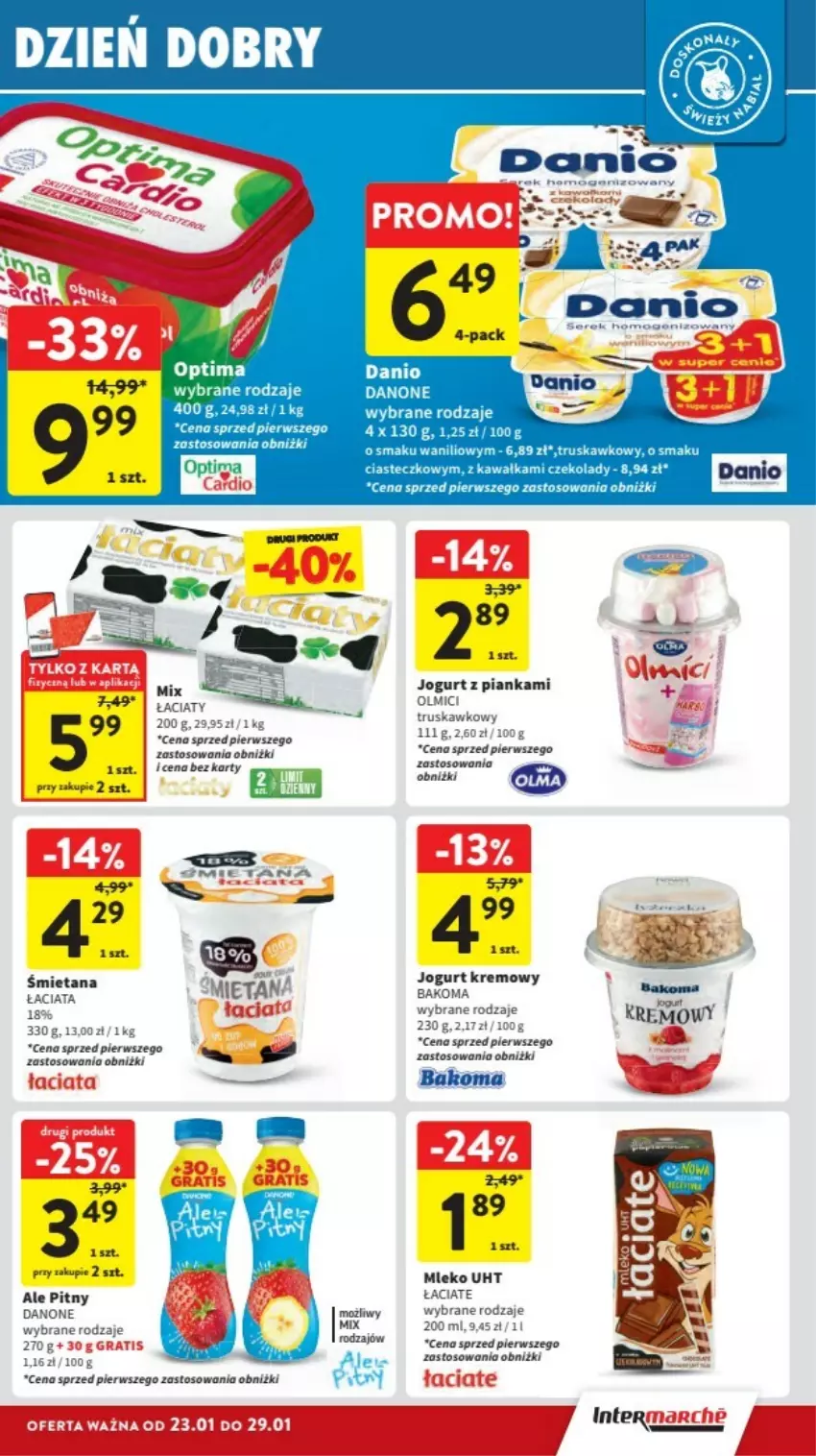 Gazetka promocyjna Intermarche - ważna 23.01 do 29.01.2025 - strona 9 - produkty: Danone, Fa, Gra, Jogurt, Kawa, LG, Mleko, Optima