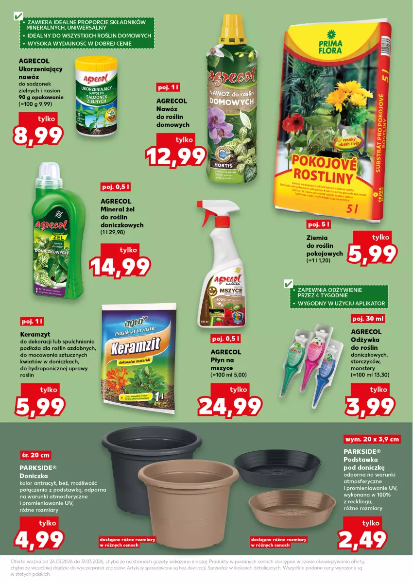 Gazetka promocyjna Kaufland - Kaufland - ważna 26.03 do 31.03.2026 - strona 9 - produkty: Keramzyt, Nawóz, Odżywka, Parkside, Por, Sok, Storczyk