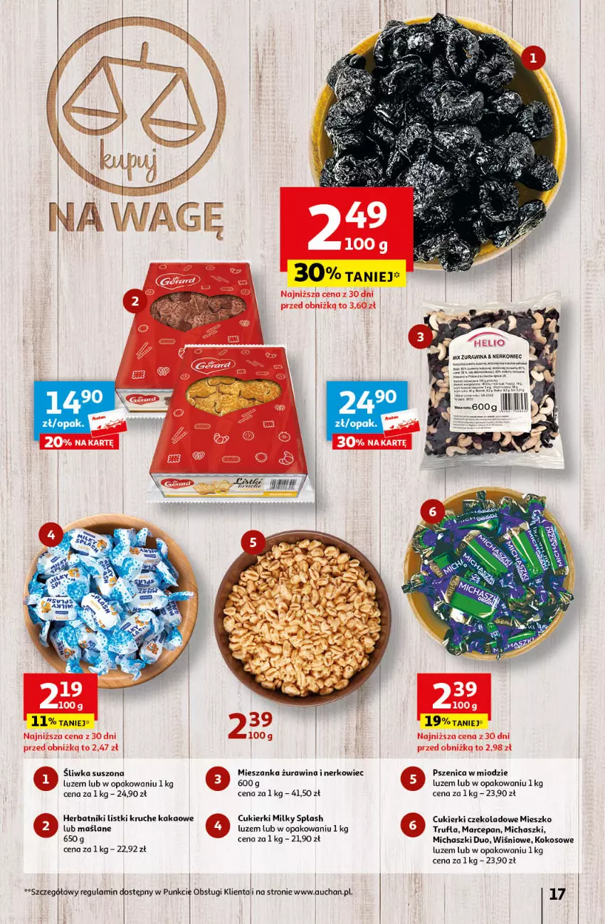 Gazetka promocyjna Auchan - Gazetka Sezonowe korzyści Hipermarket Auchan - ważna 31.08 do 06.09.2023 - strona 17 - produkty: Cukier, Cukierki, Cukierki czekoladowe, Fa, Herbatniki, Kakao, Kokos, LG