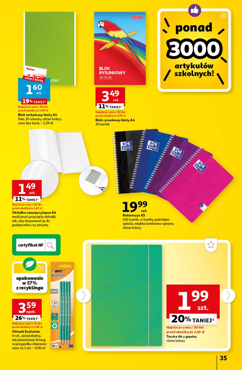 Gazetka promocyjna Auchan - Gazetka Sezonowe korzyści Hipermarket Auchan - ważna 31.08 do 06.09.2023 - strona 35 - produkty: Fa, Mop, Ręcznik