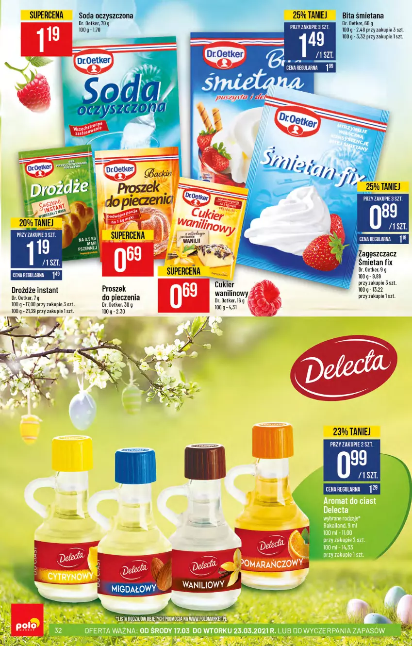 Gazetka promocyjna PoloMarket - Gazetka promocyjna  r - ważna 17.03 do 23.03.2021 - strona 32 - produkty: Cukier, Dr. Oetker, Drożdże, Piec, Soda oczyszczona, Wazon