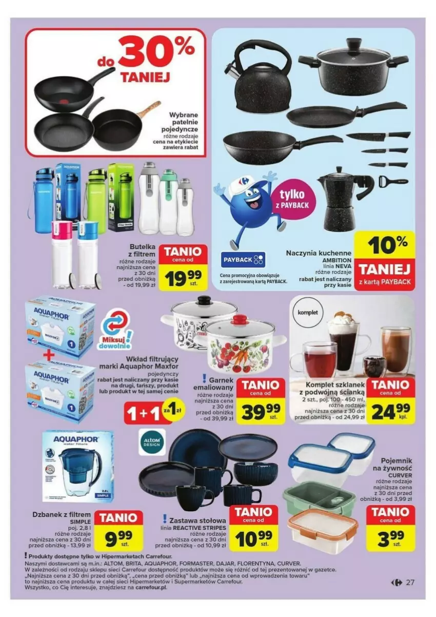 Gazetka promocyjna Carrefour - ważna 24.09 do 28.09.2024 - strona 20 - produkty: Ambition, Aquaphor, Brit, Brita, Dzbanek, Garnek, Pojemnik, Wkład filtrujący