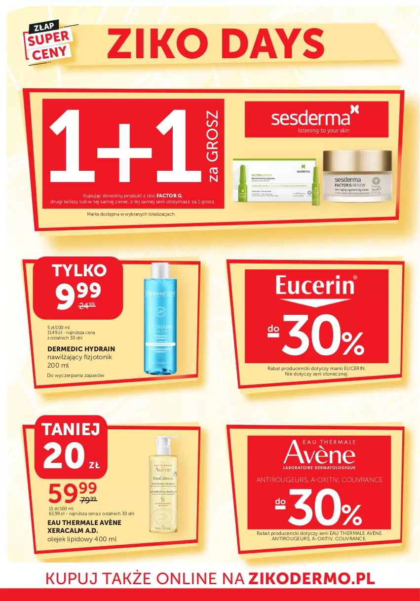 Gazetka promocyjna Ziko - Gazetka Ziko Dermo - ważna 13.06 do 26.06.2024 - strona 12 - produkty: Avène, Dermedic, Fa, Olej, Ser, Tonik, XeraCalm