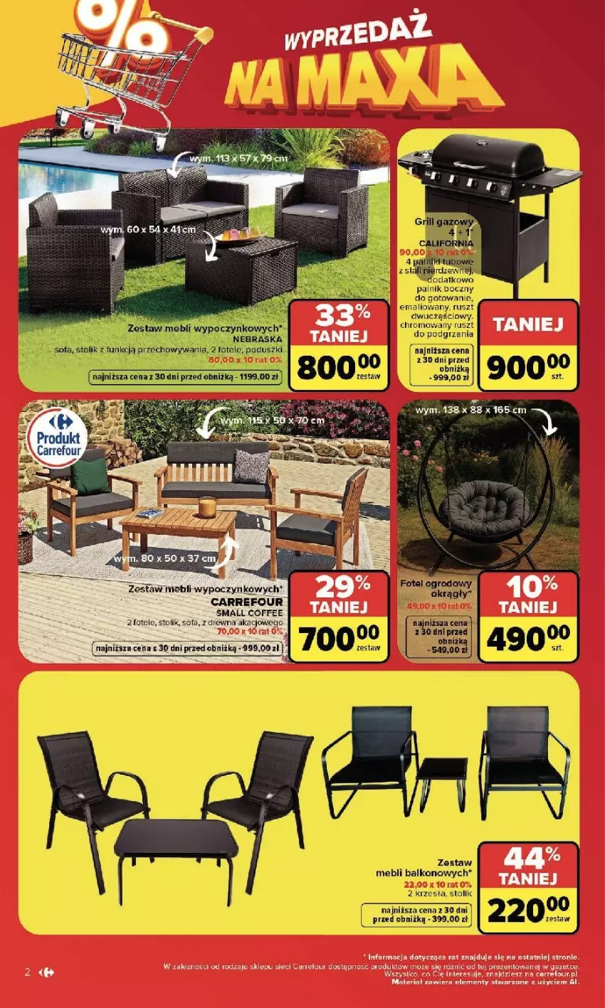 Gazetka promocyjna Carrefour - Gazetka Carrefour WYPRZEDAŻ NA MAXA - ważna 22.06 do 04.07.2026 - strona 3 - produkty: Fa, Fotel, Por, Sofa, Stolik, Tran, Zegar