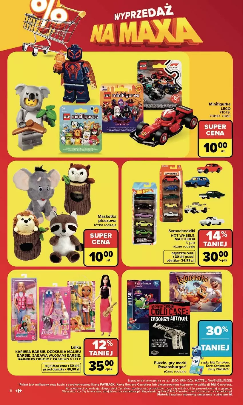 Gazetka promocyjna Carrefour - Gazetka Carrefour WYPRZEDAŻ NA MAXA - ważna 22.06 do 04.07.2026 - strona 7 - produkty: Burger, Fa, LEGO, Mattel