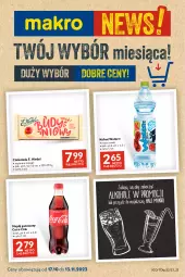 Gazetka promocyjna Makro - Najlepsze oferty - Gazetka - ważna od 13.11 do 13.11.2023 - strona 1 - produkty: Coca-Cola, Czekolada, Napój gazowany, Kubuś Waterrr, Kubuś, E. Wedel, Napój