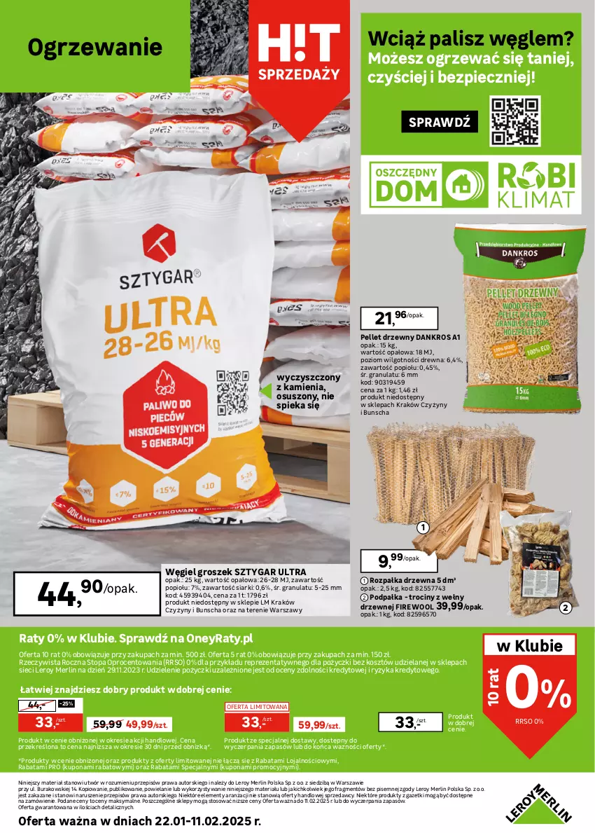 Gazetka promocyjna Leroy Merlin - Gazetka Leroy Merlin - ważna 22.01 do 11.02.2025 - strona 28 - produkty: Gra, Groszek, Kosz, LG, Ogrzewanie, Pellet, Piec, Sprzedawcy, Top