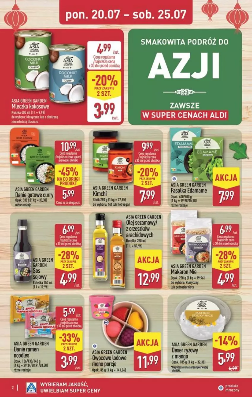 Gazetka promocyjna Aldi - Smakowita podróż do Azji - ważna 20.07 do 25.07.2026 - strona 2 - produkty: Edam, Fa, Makaron, Mango, Por, Smakowita