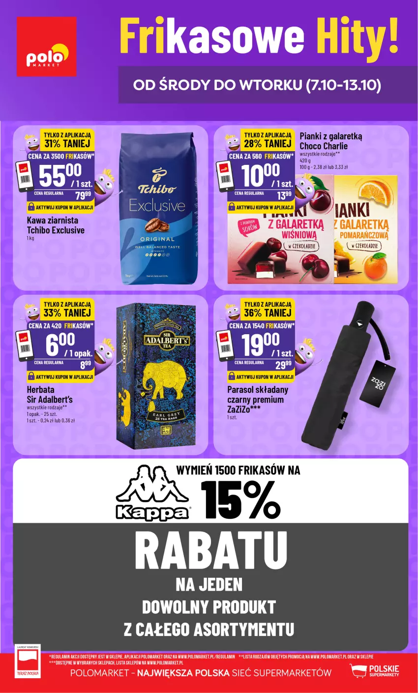 Gazetka promocyjna PoloMarket - Katalog Frikasów od 7.10 - ważna 07.10 do 13.10.2026 - strona 1 - produkty: Gala, Herbata, Kawa, Kawa ziarnista, Laur, Parasol, Tchibo, Tera