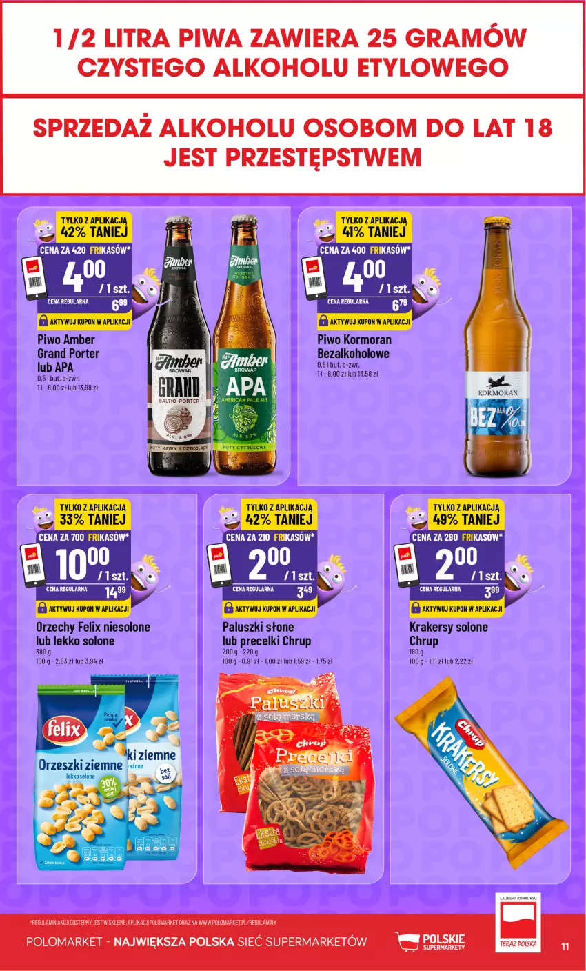 Gazetka promocyjna PoloMarket - Katalog Frikasów od 7.10 - ważna 07.10 do 13.10.2026 - strona 11 - produkty: Felix, Gra, Krakersy, Laur, Orzeszki, Piwo, Por, Precelki