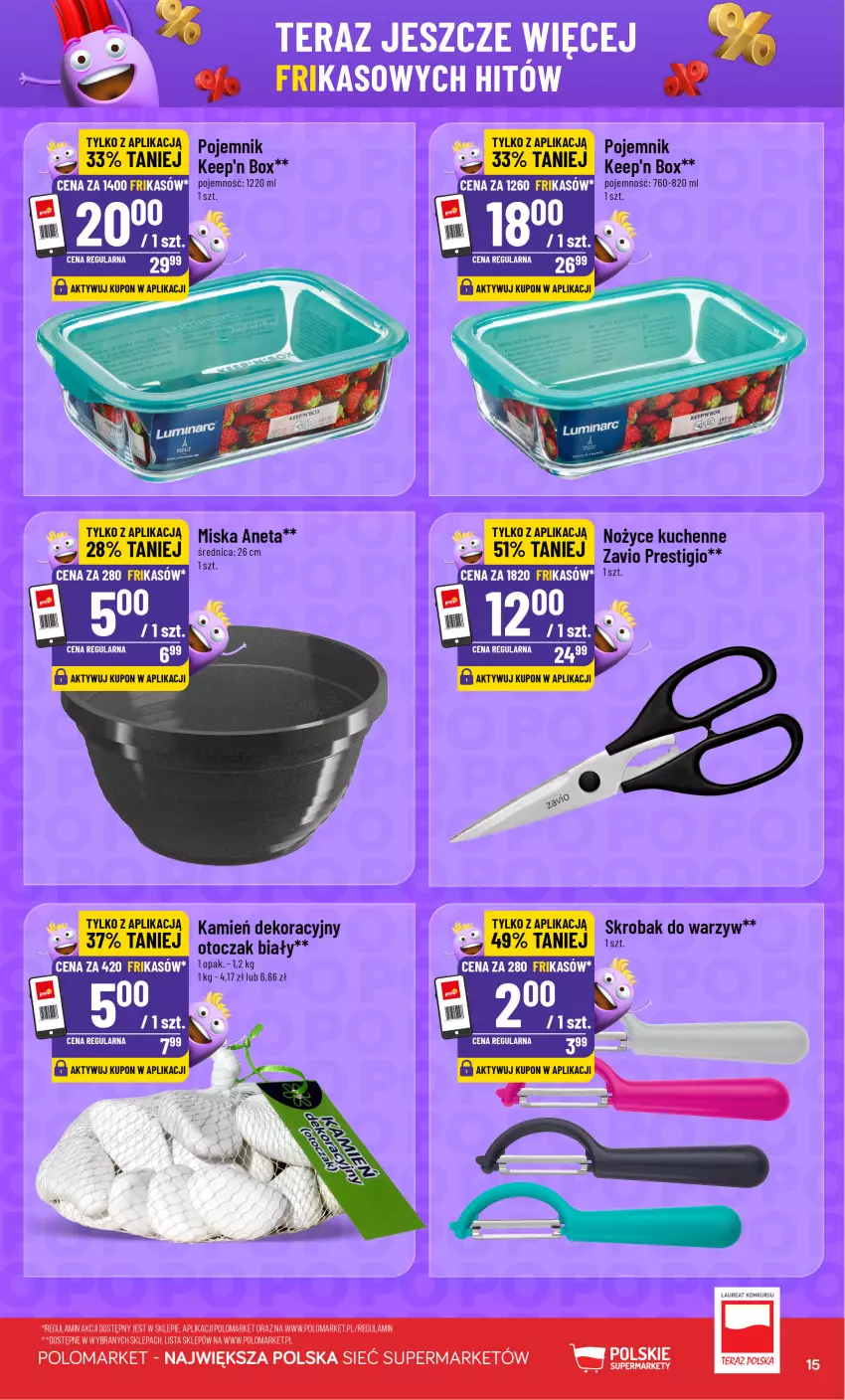 Gazetka promocyjna PoloMarket - Katalog Frikasów od 7.10 - ważna 07.10 do 13.10.2026 - strona 15 - produkty: AEG, Laur, Miska, Noż, Nożyce, Pojemnik