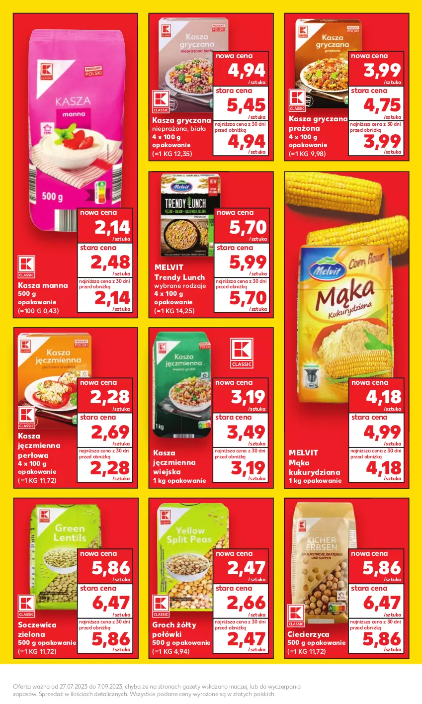 Gazetka promocyjna Kaufland - Kaufland - ważna 11.08 do 07.09.2023 - strona 11 - produkty: Groch, Gry, Kasza, Kasza gryczana, Kasza jęczmienna, Mąka, Melvit