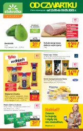 Gazetka promocyjna Stokrotka - Market - Gazetka - ważna od 19.05 do 19.05.2021 - strona 1 - produkty: Tchibo, Makaron, Ser, Gin, Danone, Kawa, Serek homogenizowany, Lack, Serek, Schab wieprzowy, Spaghetti, Danio, Masło, Fa