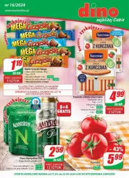 Gazetka promocyjna Dino - Gazetka - ważna od 23.04 do 23.04.2024 - strona 1 - produkty: Piwo, Kurczak, JBL, Namysłów, Parówki, Tarczyński