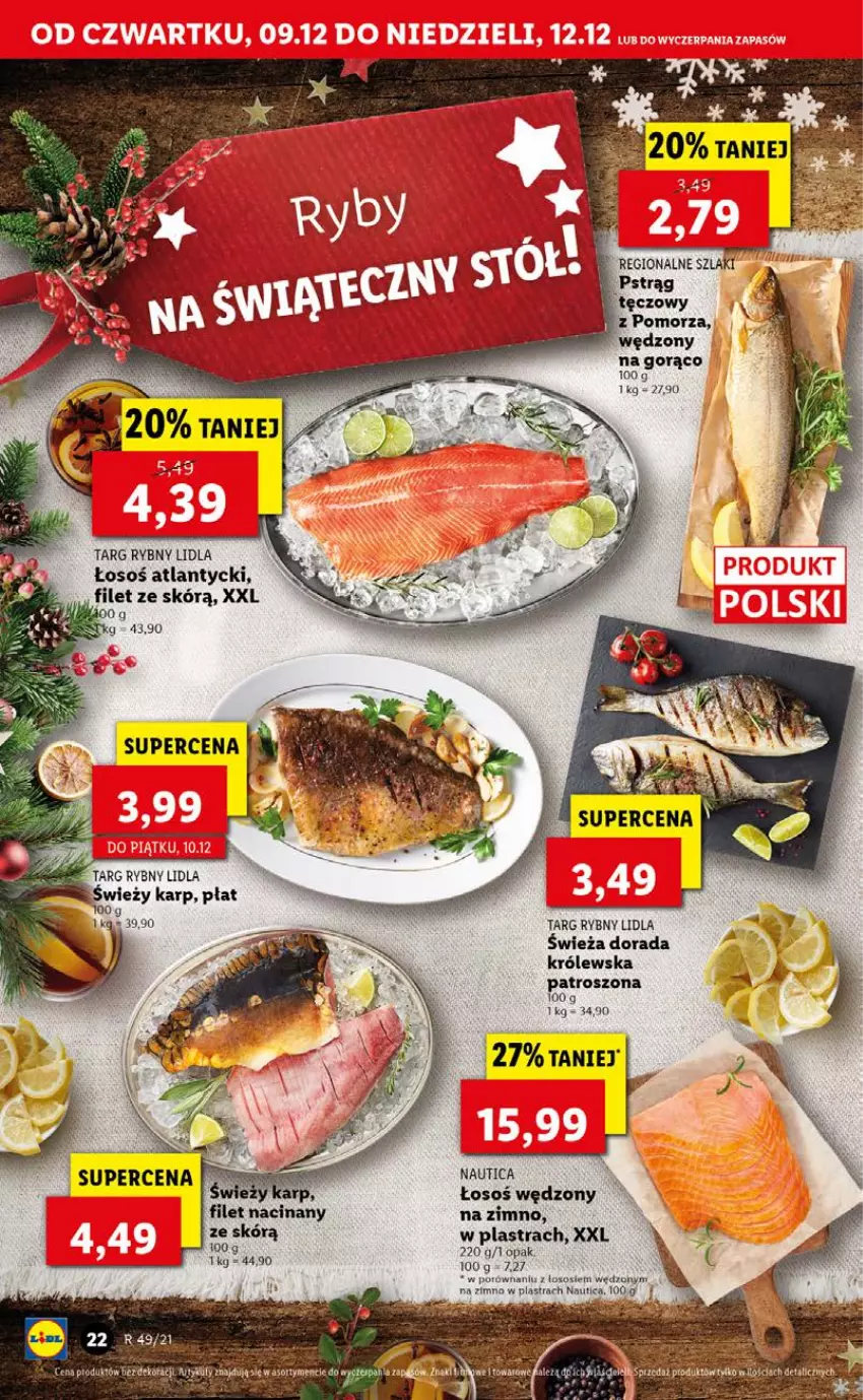 Gazetka promocyjna Lidl - GAZETKA OD 09.12 DO 12.12 - ważna 09.12 do 12.12.2021 - strona 22 - produkty: Karp, Por, Sos