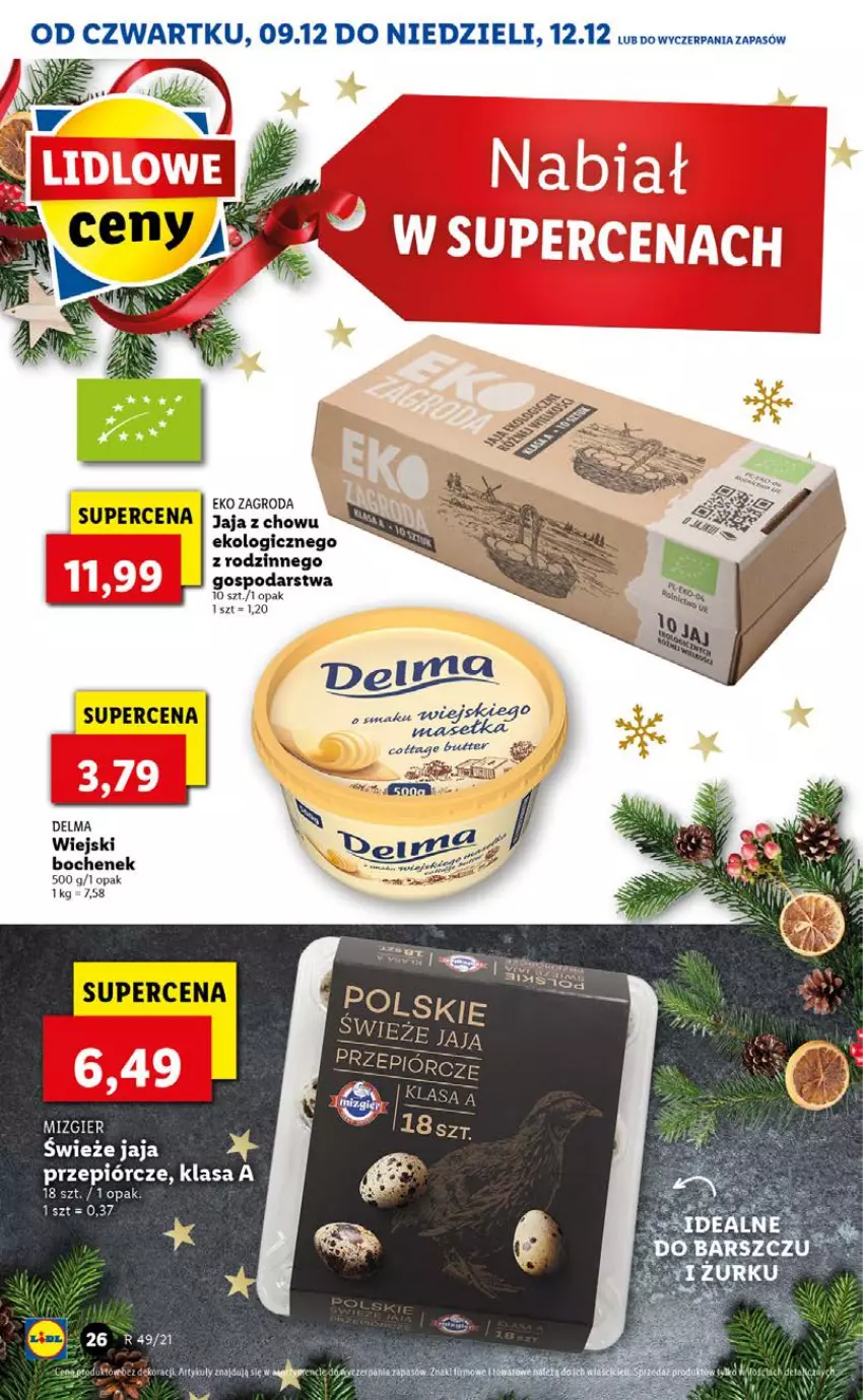 Gazetka promocyjna Lidl - GAZETKA OD 09.12 DO 12.12 - ważna 09.12 do 12.12.2021 - strona 26 - produkty: Delma, Jaja