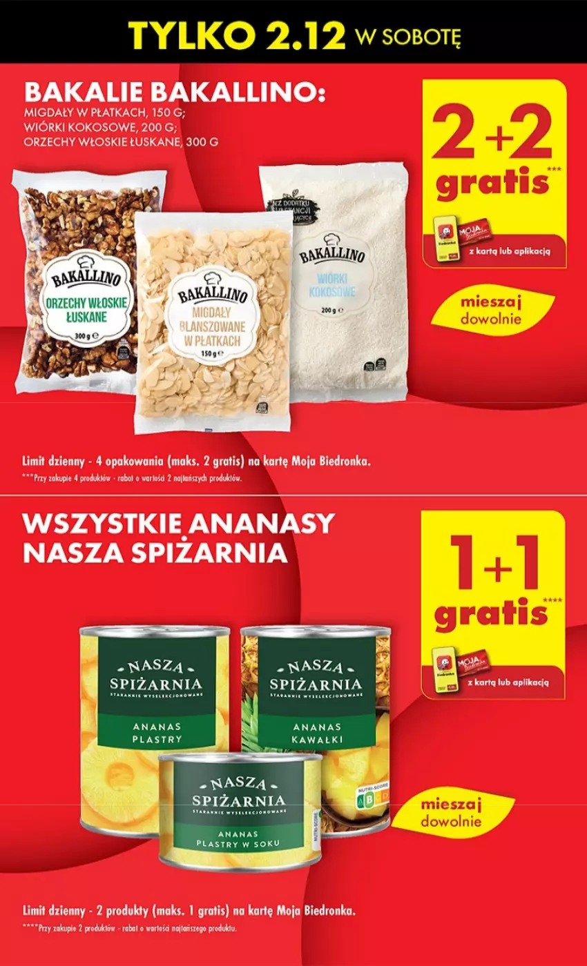 Gazetka promocyjna Biedronka - Okazje Tygodnia Mikołaj - ważna 30.11 do 06.12.2023 - strona 9 - produkty: Ananas, Gra, Kokos, Migdały, Orzechy włoskie, Wiórki kokosowe