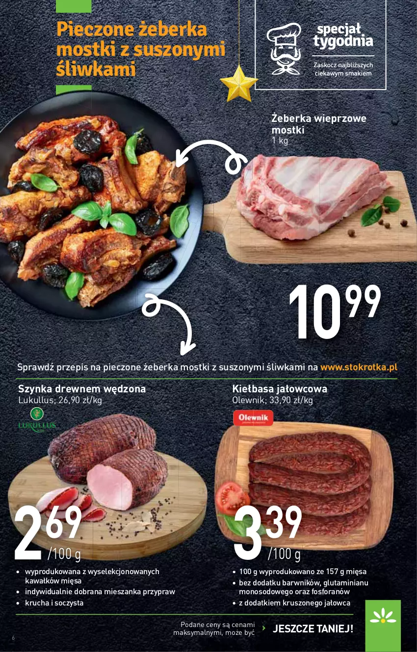 Gazetka promocyjna Stokrotka - Supermarket - ważna 09.12 do 15.12.2021 - strona 6 - produkty: Kawa, Kiełbasa, Olewnik, Piec, Szynka