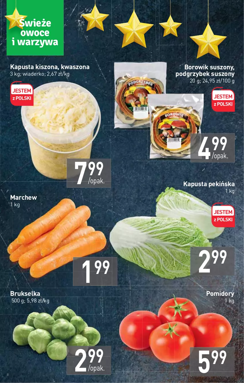 Gazetka promocyjna Stokrotka - Supermarket - ważna 09.12 do 15.12.2021 - strona 8 - produkty: Brukselka, Pomidory