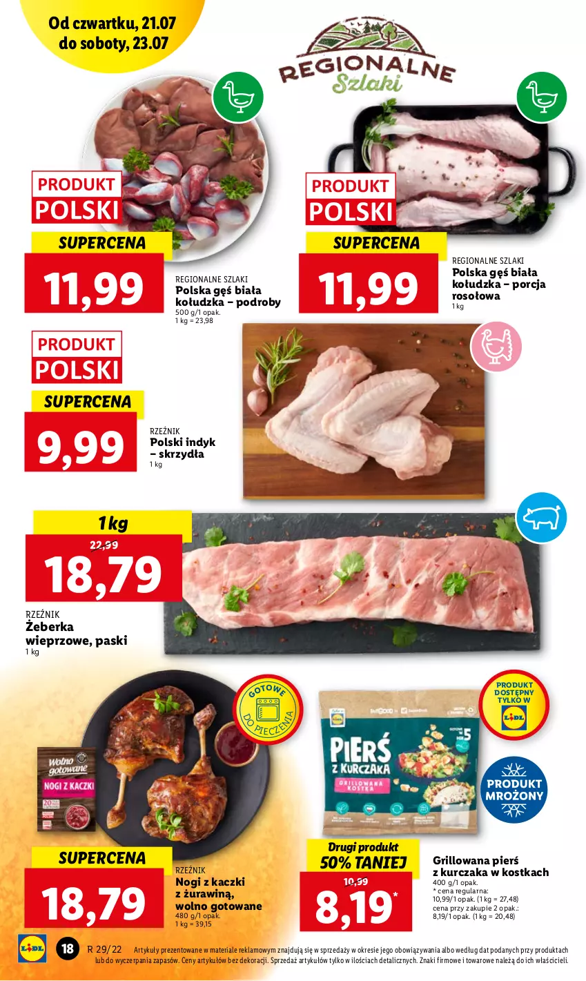 Gazetka promocyjna Lidl - GAZETKA - ważna 21.07 do 23.07.2022 - strona 18 - produkty: Grill, Kurczak, Piec, Por