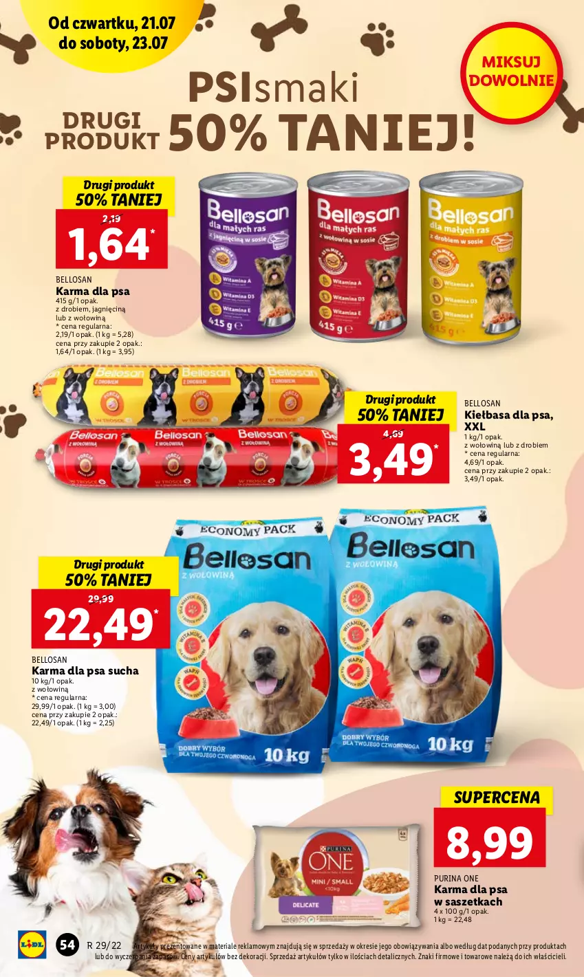 Gazetka promocyjna Lidl - GAZETKA - ważna 21.07 do 23.07.2022 - strona 54 - produkty: Bell, Kiełbasa, Pur, Purina