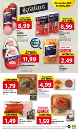 Gazetka promocyjna Lidl - GAZETKA - Gazetka - ważna od 23.07 do 23.07.2022 - strona 25 - produkty: Polędwica, Krakus, Ser, Gry, Gra, Kiełbasa krakowska, Szynka konserwowa, Szynka, Burger, Boczek, Kaszanka, Kabanos, Kasza, Kiełbasa