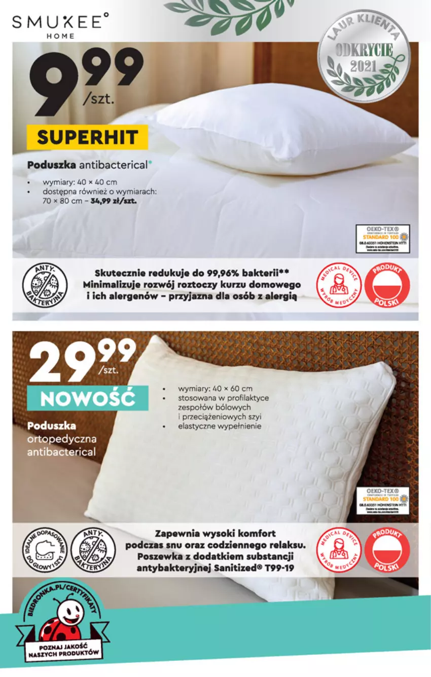 Gazetka promocyjna Biedronka - Oferta tygodnia - ważna 18.10 do 03.11.2021 - strona 8 - produkty: Poduszka, Poszewka, Sok, Top