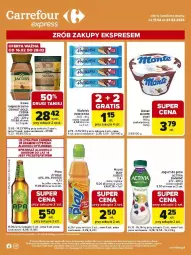 Gazetka promocyjna Carrefour - Gazetka Express - Gazetka - ważna od 23.02 do 23.02.2026 - strona 2 - produkty: Piwa, Princessa, Ser, Por, Gra, Danone, Zott, Jogurt, Wafelek, Kawa, Activia, Kubuś, Deser, Napój, Monte, LG