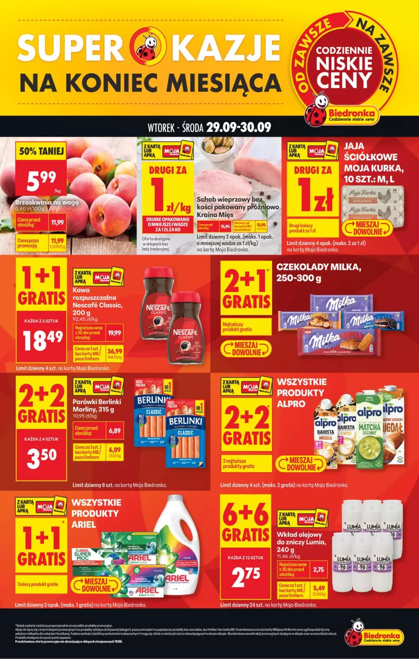 Gazetka promocyjna Biedronka - Gazetka - ważna 29.09 do 06.10.2026 - strona 1 - produkty: Gra, Jaja, Kawa, Kawa rozpuszczalna, Olej, Wkład olejowy, Znicz