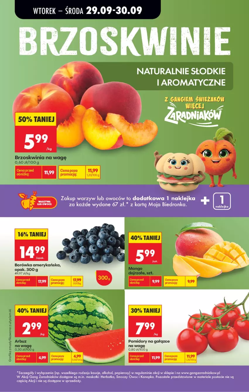 Gazetka promocyjna Biedronka - Gazetka - ważna 29.09 do 06.10.2026 - strona 3 - produkty: Borówka, Borówka amerykańska, Pomidory