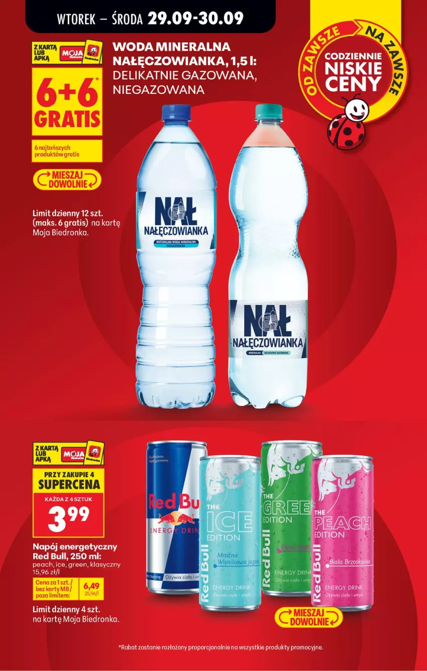 Gazetka promocyjna Biedronka - Gazetka - ważna 29.09 do 06.10.2026 - strona 4 - produkty: Napój, Napój energetyczny, Por, Red Bull