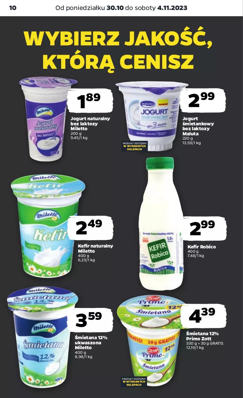 Gazetka promocyjna Netto - Artykuły spożywcze - ważna 30.10 do 04.11.2023 - strona 10 - produkty: BIC, Gra, Jogurt, Jogurt naturalny, Kefir, Kefir naturalny, Robico, Zott