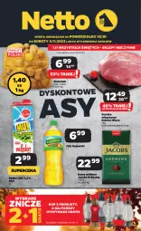 Gazetka promocyjna Netto - Artykuły spożywcze - Gazetka - ważna od 04.11 do 04.11.2023 - strona 1 - produkty: Kujawski, Gra, Szynka wieprzowa, Kawa mielona, Kawa, Jacobs Krönung, Szynka, Znicz, Jacobs, Olej, Mleko