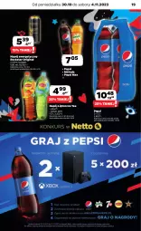 Gazetka promocyjna Netto - Artykuły spożywcze - Gazetka - ważna od 04.11 do 04.11.2023 - strona 19 - produkty: Gin, Napój energetyczny, Pepsi max, Ice tea, Mirinda, Pepsi, Lipton, Napój